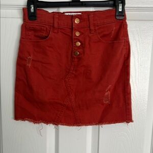 Old Navy Red Casual Mini Pencil Skirt